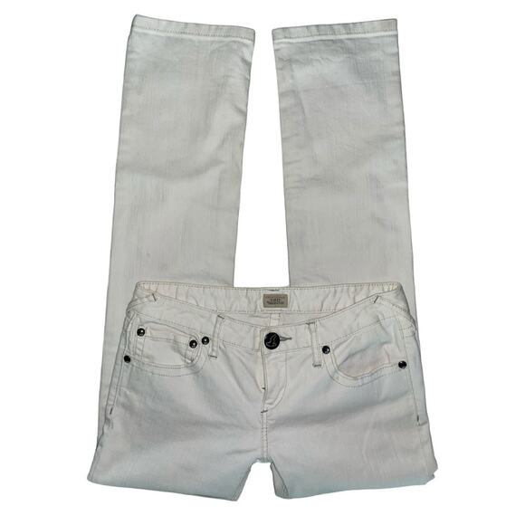 Free People Cream Straight Leg Jeans - Picture 3 of 6